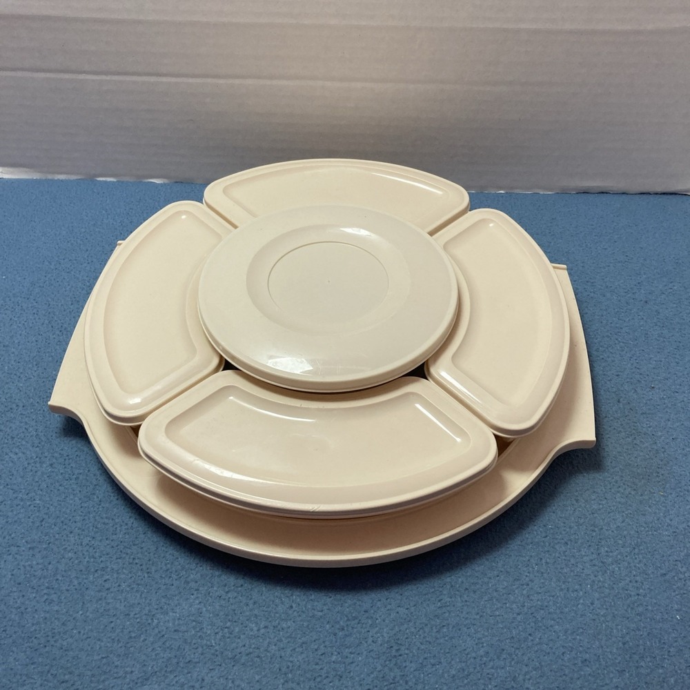 Vintage Thermo-Serv "Snack Bar" Serving System for Veggies, Dips & More